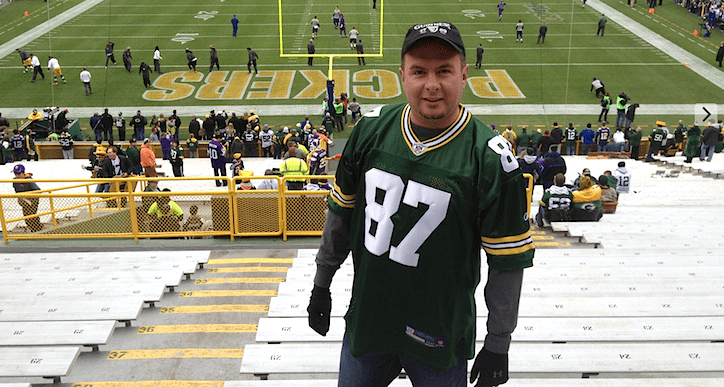 Me at Lambeau Field in Green Bay, WI