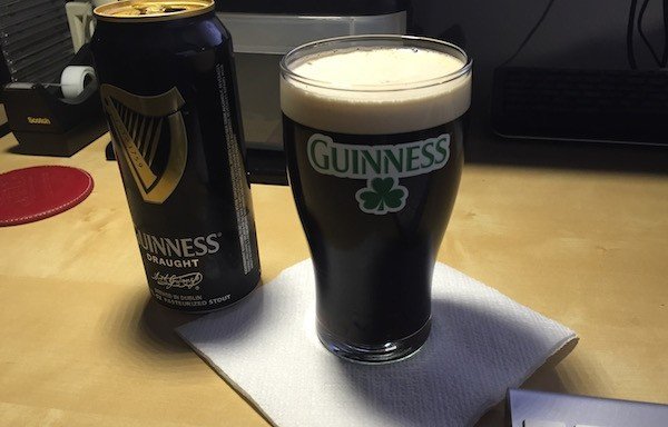 Guinness glass, can