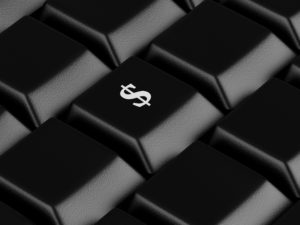 computer keyboard with dollar sign