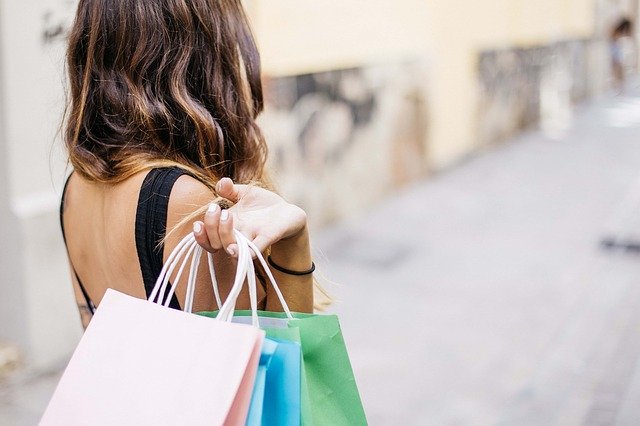 A woman shopping