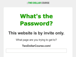 Two Dollar Course - password required - FIND OUT HERE