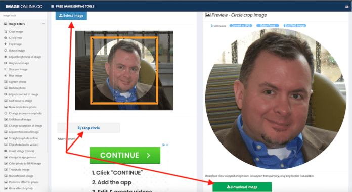 How to create a circle profile image of yourself