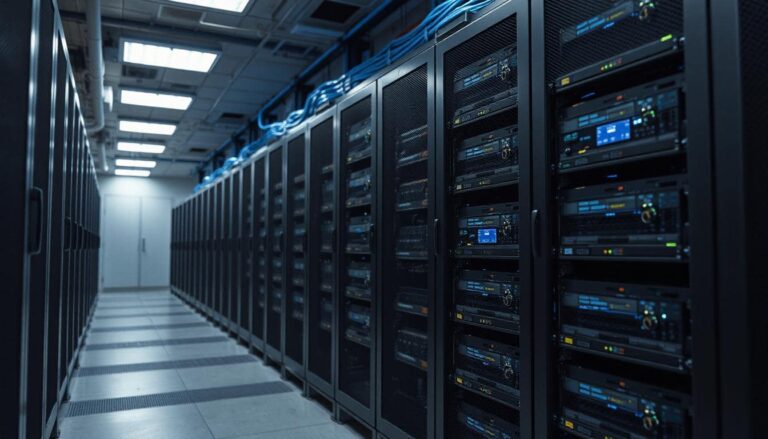 Web servers in racks at a datacenter.