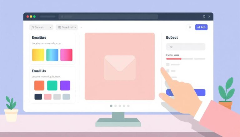 Someone creating an email button for a web page.
