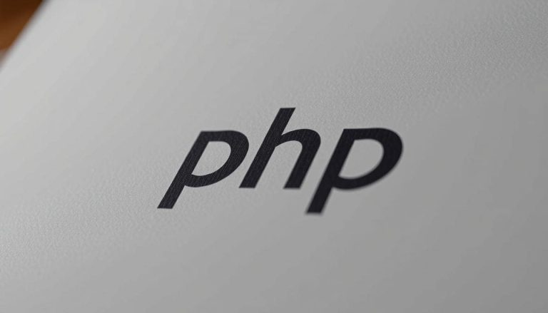 The php logo on a piece of paper