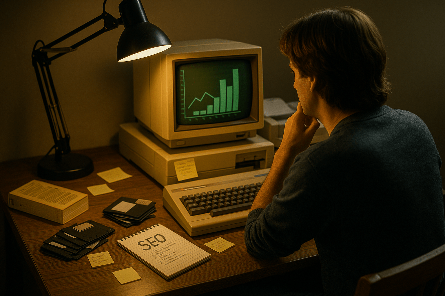 Someone trying to do SEO on a computer from the 1990s.