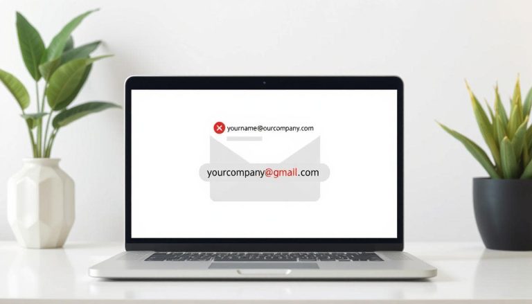 A computer screen showing a gmail account for a business.