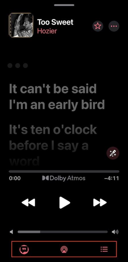 Apple Music screen on an iPhone