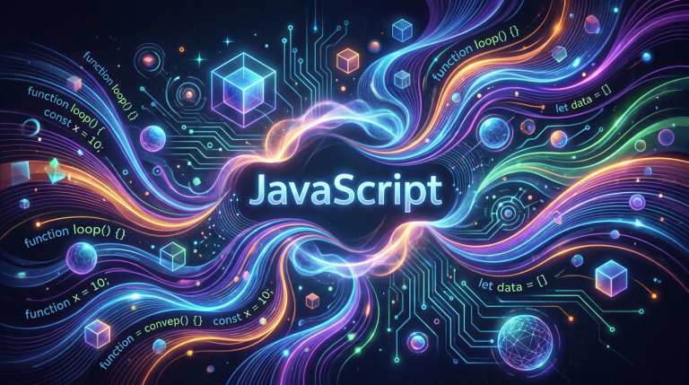 An abstract depiction of JavaScript.